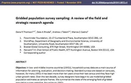 Gridded Pop Survey Sampling COVER