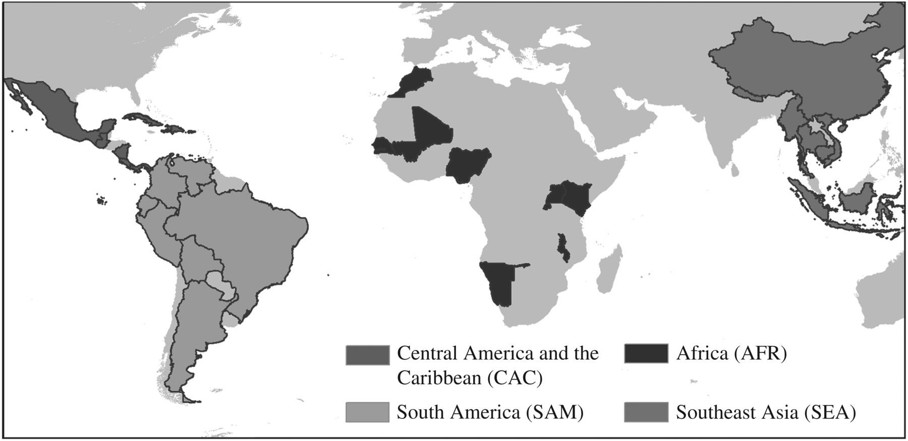 Examining The Correlates And Drivers Of Human Population Distributions Across Low And Middle Income Countries