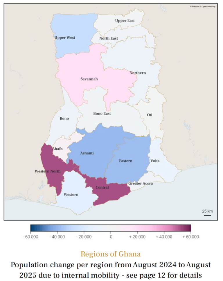 Conflict Derived Displacements In Ghana Pop Change